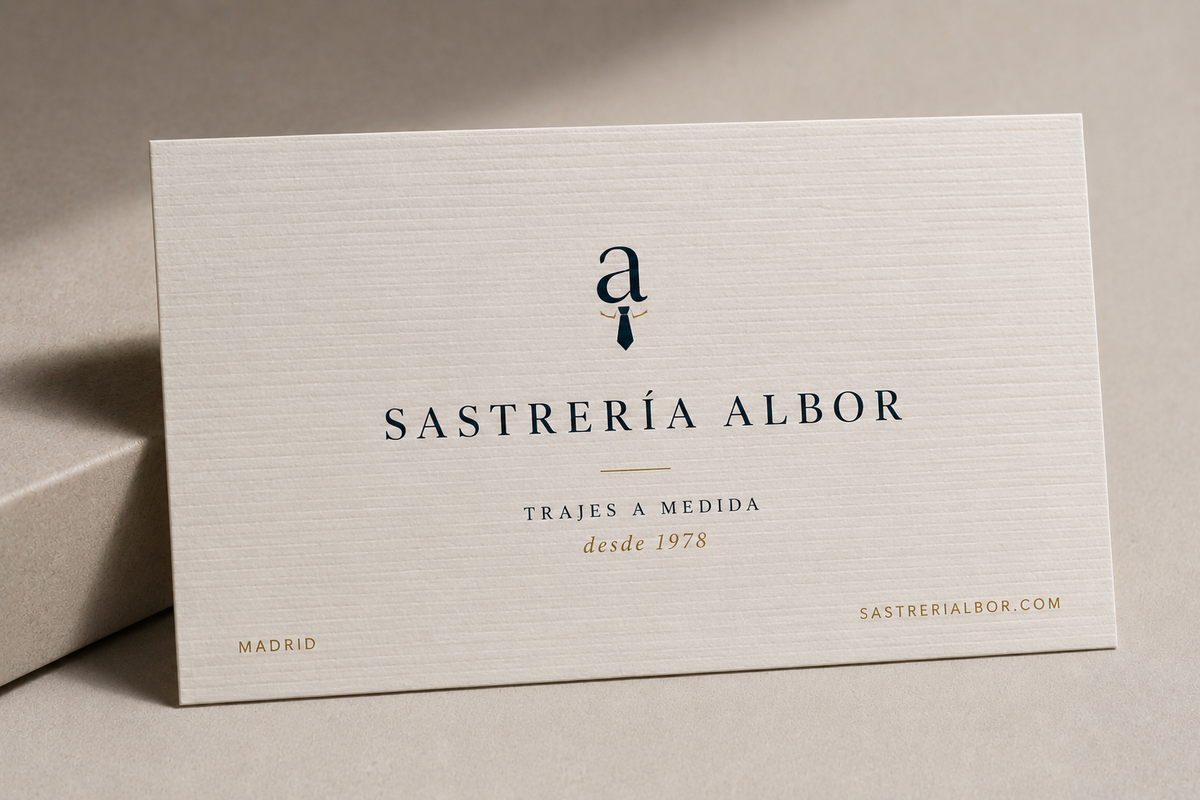 Tarjetas de visita en papel Verjurado 300 g